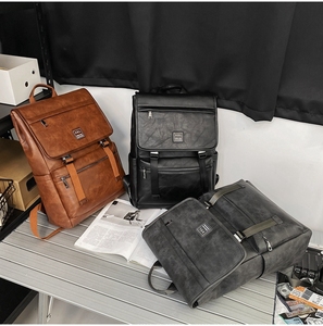 <span class=keywords><strong>Sac</strong></span> à <span class=keywords><strong>dos</strong></span> pour ordinateur portable de voyage pour hommes, grande capacité, vente en gros, design tendance, haute qualité, imperméable, en <span class=keywords><strong>cuir</strong></span> PU - Product Image 2