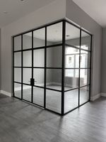 Porte française à battant aux normes européennes personnalisées avec fenêtre intérieure de villa en acier et verre insonorisé simple