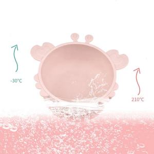 Bol de table en silicone en forme de crabe de dessin animé pour bébé, bol d'alimentation de qualité alimentaire pour enfant, bol à collation avec ventouse pour l'apprentissage de l'alimentation - Product Image 5