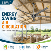 Ventilateur de circulation d'air à aimant permanent de 4,2 m (14 pieds) à prix de gros, économe en énergie, prix usine, pour élevage de moutons