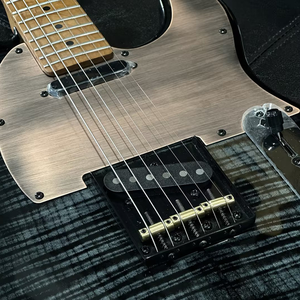 <span class=keywords><strong>Guitarra</strong></span> al por Mayor de Gama Alta TL con Cuerpo Brillante de Chapa de Arce Flameado Real, Mástil Satinado de Arce Flameado, Pastilla Alnico <span class=keywords><strong>V</strong></span>, 22 Trastes y Herrajes Cromados - Product Image 5