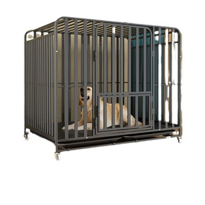 Dog Cage Large Breed Steel Wire Frame Rectangle Durable Home Pet Cage With Toilet Area Golden Retriever Crate - Product Image 5