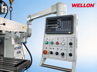 WELLON X6332Z Fraiseuse universelle haute performance à genouillère, système de refroidissement pour perçage et fraisage, cône de broche ISO40