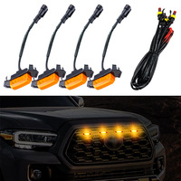 Feux antibrouillard LED ambre de haute qualité, étanches, 12V 5W, lampes d'avertissement pour voiture, feux de jour, feux de calandre, feux avant tout-terrain