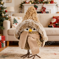 Ornement de Noël en perles de polyester écologiques fait main, petit oiseau, marque Nanshen, certifié BSCI, taille personnalisable, décoration