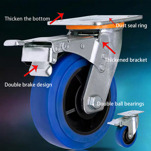 4 इंच 4 इंच सार्वभौमिक औद्योगिक ट्रॉली व्हील लोचदार ठोस कैस्टर मुक्त उपलब्ध साइलेंट स्विस स्विस कॉस्टर मार्क - Product Image 6