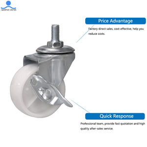 <span class=keywords><strong>3</strong></span> Inch 4 Inch Meubel Draaibare Kar Verplaatsbare Universele Wiel Industriële Apparatuur Wit Pp Licht Caster - Product Image 5