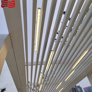 Grand Pavillon Moderne Géométrique en Acier Inoxydable Immobilier Repère Sculpture Extérieure en Métal Sculpture de Pavillon d'Art Personnalisé - Product Image 2