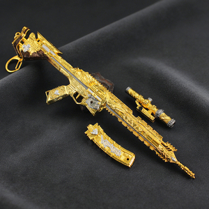 Llavero Metálico de Alta Calidad, 22cm, Estilo Delta Force, Réplica de Arma de Juguete K416 Fated Trigger-gold, Modelo Carabiner - Product Image 5