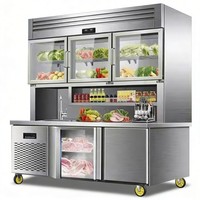 Réfrigérateur et congélateur de vitrine commerciaux à haute efficacité pour l'équipement professionnel des restaurants