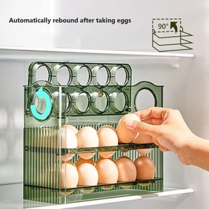 <b>Egg</b> <b>Storage</b> Box Side Door of Refrigerator <b>Storage</b> Organizer Kitchen Reversible Special <b>Egg</b> <b>Storage</b> Tray Kitchen Accessories - Product Image 2
