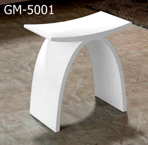 Modern White Solid Surface <strong>Stool</strong> <strong>for</strong> Home Indoor Use <strong>Bathroom</strong> Shower Kitchen Bedroom Living Room Artificial Use Bench Seat Chair - Product Image 6