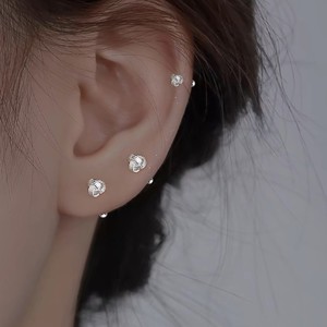 <span class=keywords><strong>Orecchini</strong></span> a Perno Trendy Nodo d'Amore in Argento Puro S999 con Chiusura a Vite Ipoallergenici per Donne con Orecchie Sensibili Regalo di Gioielleria - Product Image 3