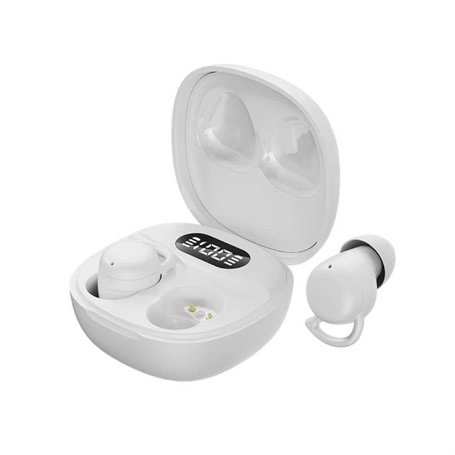 X62 Zero Pressure Sleeping Premium Earbuds Wireless Tws Earbuds With Led Digital Screen Liquid Silicone In-ear Earphone