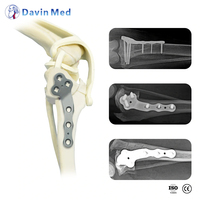 Système de plaques de blocage TPLO en titane Davin pour petits animaux, plaques osseuses certifiées CE pour la chirurgie du ligament croisé canin