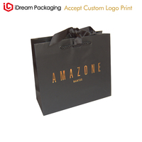 Sacs en papier de luxe personnalisés avec logo, recyclables, biodégradables, accessoires en ruban pour l'emballage de bougies, petits sacs cadeaux pour bijoux