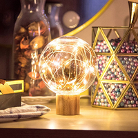 Mini lampe de nuit LED 3D en hêtre avec motif de fleurs de gypsophile, alimentation USB, pour table, salon, décoration de Noël et de la maison