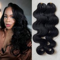 Extensions de cheveux humains bouclés en gros, style Body Wave, avec pointe en plumes, pour tresses au crochet, pour femmes
