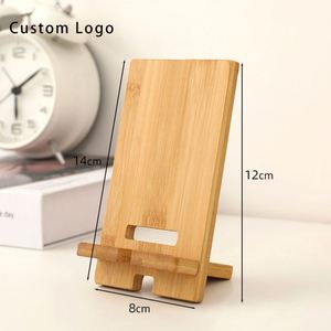 Polished Wooden Phone Stand - Bamboo Decorative <b>Holder</b> for Office - Product Image 3
