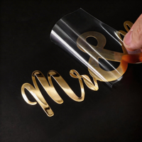 Autocollant de transfert 3D personnalisé, étiquette UV DTF, logo en métal transparent en relief, autocollants de transfert UV imperméables, logo