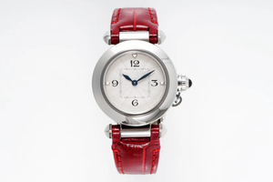 Reloj mecánico automático de moda con esfera plateada grabada y correa de cuero con estampado de cocodrilo, cómodo de llevar, preciso - Product Image 1