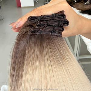 ต่อผมแท้แบบเส้นบางพิเศษจากโรงงานรัสเซีย  แบบ Genius Weft  สองชั้น  เพิ่มวอลลุ่ม - Product Image 4
