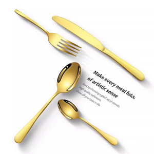 Nhà Máy bán hàng trực tiếp thép không gỉ thiết lập dao kéo Flatware gương dao muỗng nĩa Bộ đồ ăn - Product Image 2