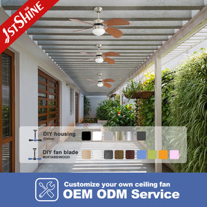 1stshine Ventilateur de Plafond Extérieur IP42 Tavan Pervanesi 3 Vitesses Wind Adjustable Waterproof Ventilateur de Plafond - Product Image 4