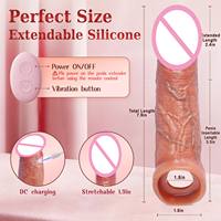 App-gesteuerter Penis-Sleeve Vibrator 5-in-1 Realistisches Erwachsenen-Sexspielzeug für Männer Penisverlängerung Vibrierender Penisring