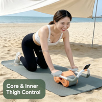 Rouleau abdominal de fitness pour la maison, à rebond automatique, pour hommes et femmes adultes, pour sculpter et affiner la taille, entraînement de brûlage des graisses