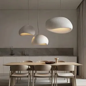 Nordic Minimalist Wind Led Pendant Lamps Dining Room Bedroom Home Decor Chandelier Resin Hanging Light