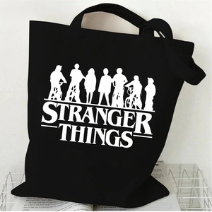 Stranger <span class=keywords><strong>Things</strong></span> 5 Borsa a tracolla in tela stampata con una singola tracolla, borsa in tela per uso quotidiano per studenti di moda - Product Image 6