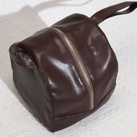 Sac de maquillage portable grande capacité avec poignée, étanche en cuir PU, trousse à cosmétiques zippée, sac de voyage de luxe en cuir pour femme, sac de shopping