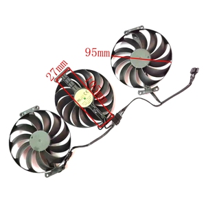 พัดลมการ์ดจอ T129215SU 3 ชิ้น/ชุด 95 มม. 7 ขา 12V 0.5A สำหรับ ASUS <span class=keywords><strong>ROG</strong></span> STRIX OC GeForce RTX3060 <span class=keywords><strong>3060Ti</strong></span> 3070 3070Ti 3080 3090 - Product Image 2