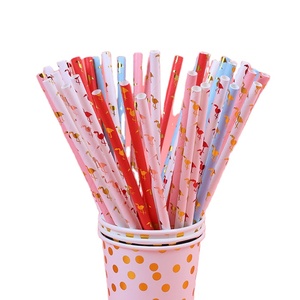 Pajita de papel biodegradable con flamenco, fabricante de China - Product Image 1