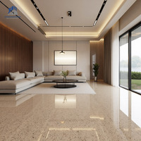 Revêtement de sol en époxy auto-nivelant avec effet marbre, sable coloré, revêtement durable antidérapant pour la rénovation de villas et de maisons