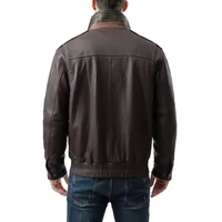 Veste en cuir pour homme 2026, fermeture éclair, couleur unie, décontractée, coupe régulière, manches épaisses, manteau élégant