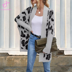 <span class=keywords><strong>Cardigan</strong></span> maglione largo leopardato lavorato a maglia leopardato invernale caldo stile donna personalizzato Loveda - Product Image 4