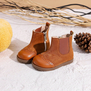 New Fashion Simple Mid <b>Boots</b> Children's Winter Shoes Zipper Non-Slip Glue Bottom Casual and Comfortable - Product Image 1