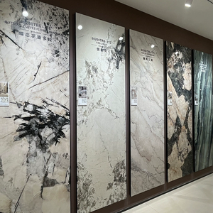 Panel de Pared de Piedra Sinterizada Personalizado para TV de Lujo, Losa Decorativa de 800*2600 para Hogar Moderno - Product Image 1