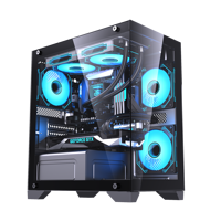 Lovingcool Mid Tower coque d'ordinateur puissant AC MicroATX forme Esports atmosphère CP refroidisseur bureau verre acrylique pour jeu PC