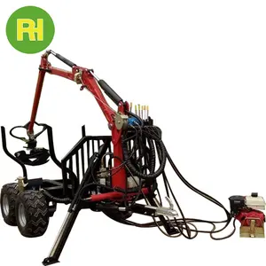 China fabricante ATV madeira madeira log reboque com grapple 9HP power unit em máquinas de jardim