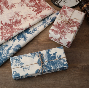 Chinoiserie flower tissue <b>paper</b> new retro peony <b>blue</b> and white gift <b>wrapping</b> <b>paper</b> original decorative <b>paper</b> for flower and gift - Product Image 1