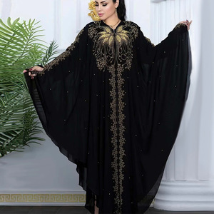 Eid vestito musulmano per le donne diamanti marocco caftano abito da festa Dubai Abayas Kaftan Vestidos abito lungo tradizionale musulmano - Product Image 5