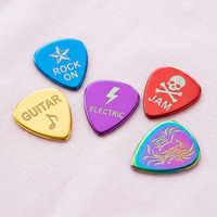 Porte-plectrums magnétique personnalisé en métal de qualité supérieure, acier inoxydable, laiton, cuivre, aluminium, gravé au laser, avec logo personnalisé