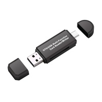 Lector de Tarjetas de Memoria SD y TF Inteligente Halee YC-310C con Doble Puerto USB Tipo-C OTG, Nuevo Diseño, Instalación Externa de 5Gbps para Teléfono Móvil
