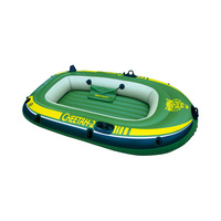 Kayak gonflable à pédales LIXIN L840 2 places en PVC avec design pliable portable pour la dérive et la pêche en kayak sur lac et rivière