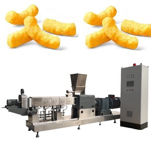 Línea de producción totalmente automática de hojaldre, extrusora de bocadillos inflados de maíz, maquinaria de bocadillos de hojaldre de doble tornillo - Product Image 2