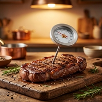 Thermomètre de cuisine miniature en acier inoxydable SW, thermomètre alimentaire à lecture instantanée, excellent outil pour surveiller la température