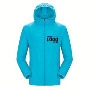 New Arrival Unisex Outdoor Windbreaker, Waterproof Sun Protection Coat with Custom Logo Printing - Product Image 1